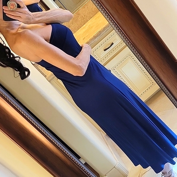 A. Byer Navy Flowy Skirt/Dress, S - Picture 15 of 16
